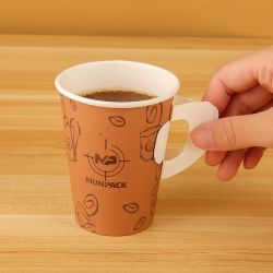 wholesale to go disposable coffee paper cup with handle