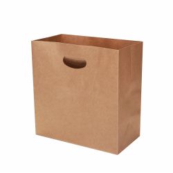 Biodegradable Recycled Kraft Shopping Paper Bag With Custom Logo Printed